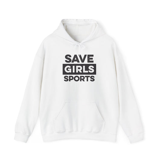 Save Girls Sports Unisex Heavy Blend™ Hooded Sweatshirt (White)